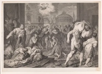 H. Jacobus in een stad met zieken