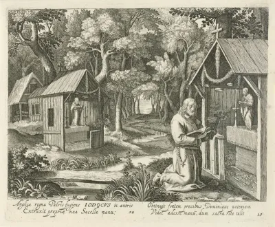 H. Jodocus als kluizenaar