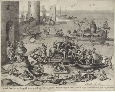 H. Martinus aan boord van een narrenschip