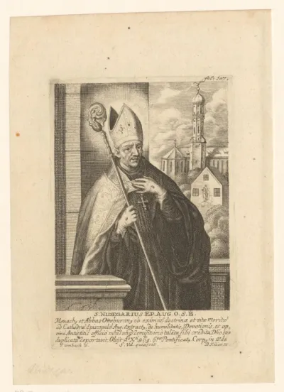 H. Nidegarius met staf