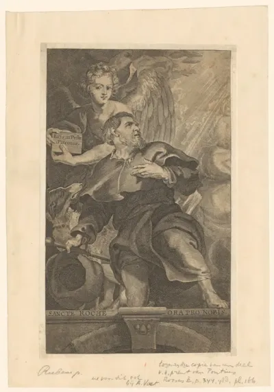 H. Rochus met een engel