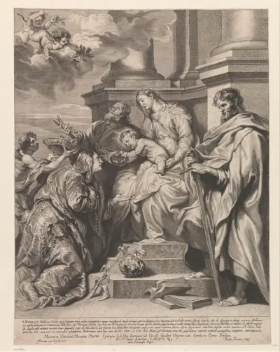 H. Rosalia gekroond door het Christuskind