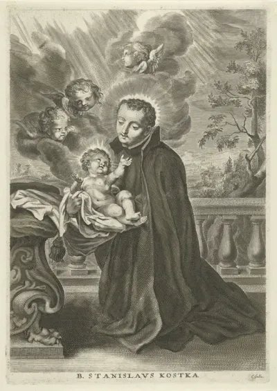 H. Stanislaus Kostka met het Christuskind in de armen