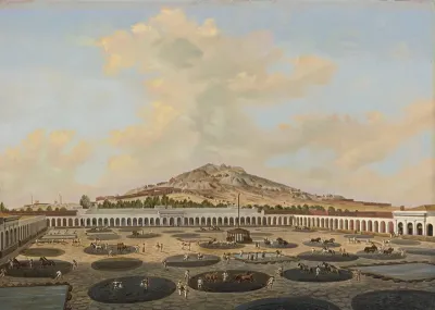 Hacienda Nueva de Fresnillo con el Cerro de Proaño