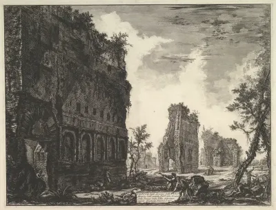 Hadrian's Villa: The Piazza d'Oro (Piazza of Gold) (Veduta degli Avanzi della Circonferenza delle antiche Fabbriche di una delle Piazze della Villa Adriana oggidi chiamata Piazza d'oro)