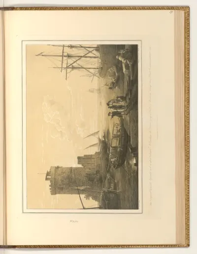 Hafenansicht mit Wehrturm