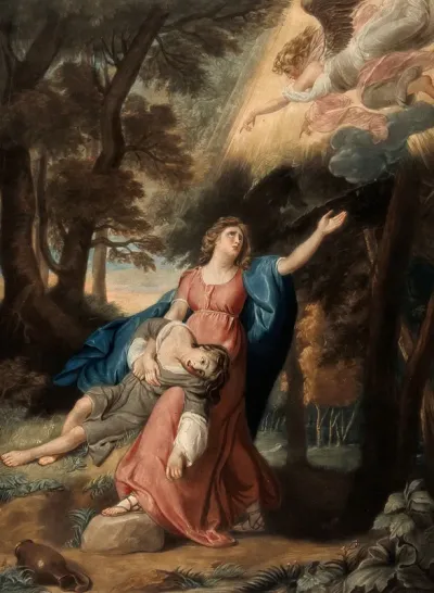 Hagar and Ishmael saved by an angel
