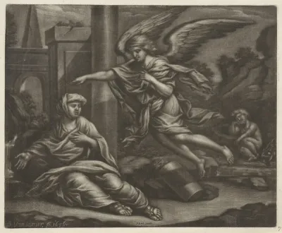 Hagar en Ismaël in de woestijn