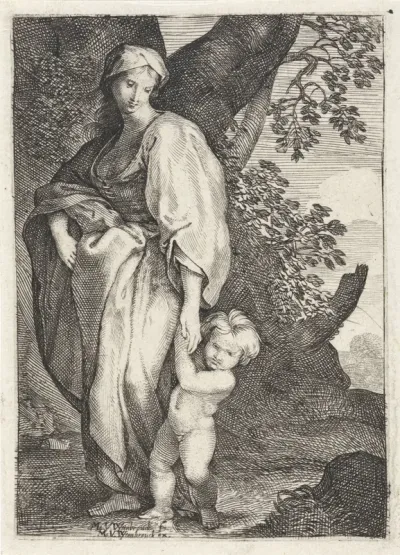 Hagar en Ismaël lopen door de woestijn