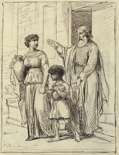 Hagar og Ismael forlader Abraham