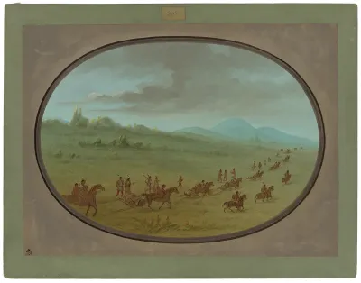 Halsey's Bluff   Sioux Indians on the March