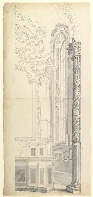 Halved Design for an Altar in a Chapel