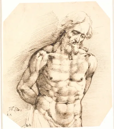 Halvfigur af en Kristus