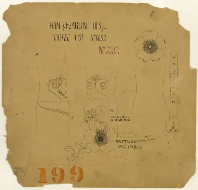 Ham and Pearling Design for Coffee Pot No. 6652
