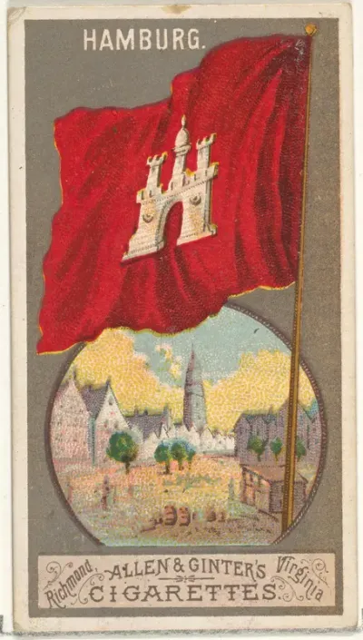 Hamburg, from the City Flags series (N6) for Allen & Ginter Cigarettes Brands