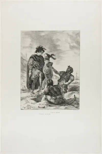 Hamlet and Horatio with the Gravediggers, plate 14 from Hamlet