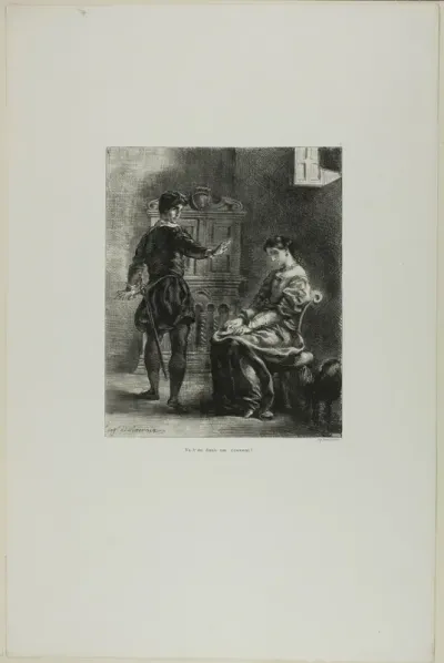 Hamlet and Ophelia, plate 5 from Hamlet