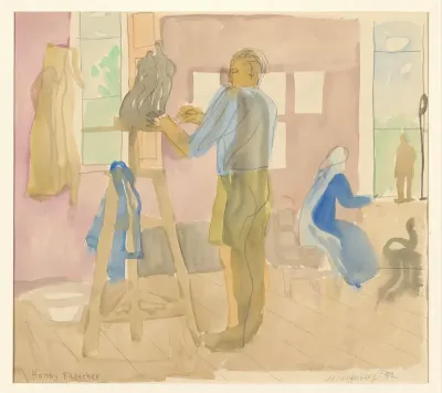 Han Rädecker in zijn atelier