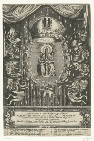 Hanc Iconen, ut mnemosynon gratissimum Alberti Pii Austriaci Belgarum Principis