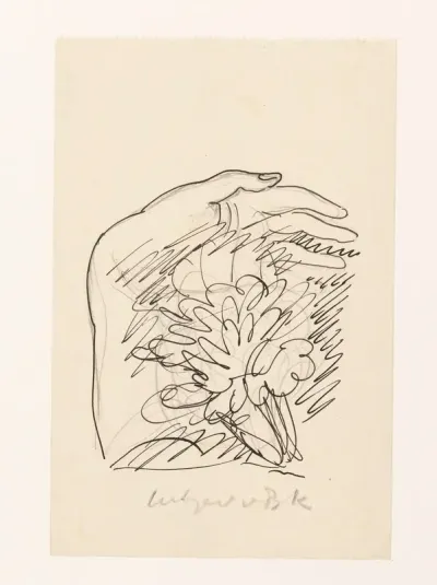 Hand en bloemen