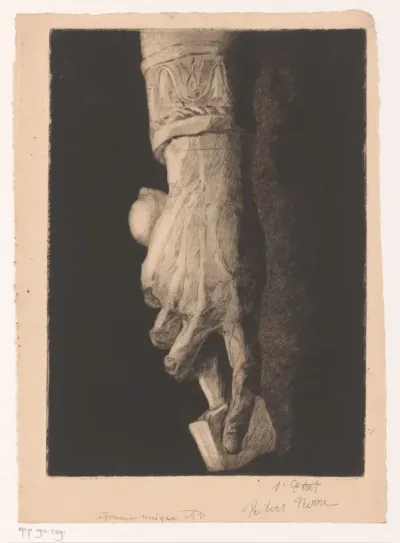 Hand met gevest van een zwaard