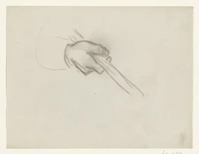 Hand met stok
