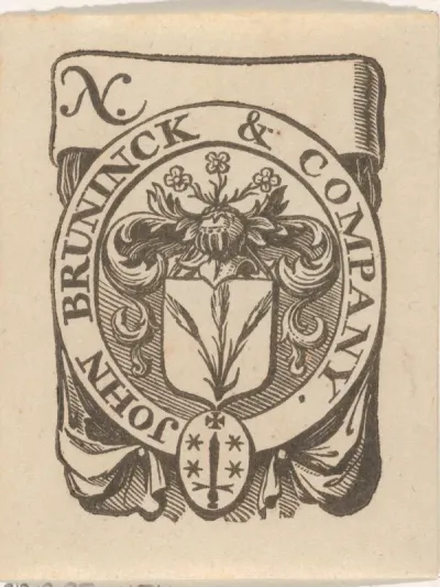 Handelsetiket van John Brunick & company