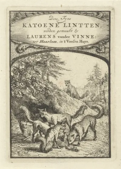 Handelsetiket van Laurens van der Vinne