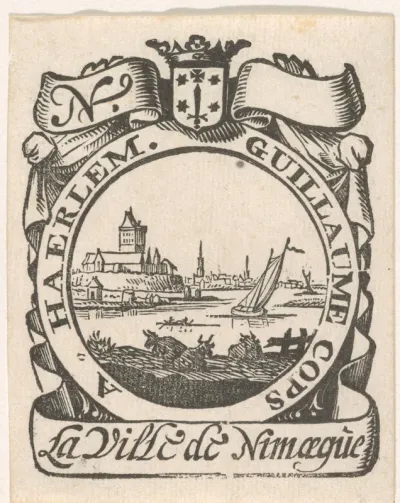 Handelsetiket van Willem Kops te Haarlem