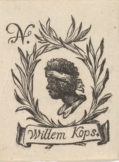 Handelsetiket van Willem Kops