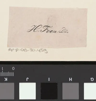 Handtekening van H. Foon