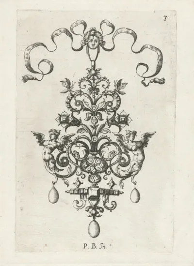 Hanger met een bloemenvaas