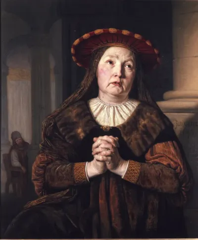 Hannah prays in the temple and vows to give her child to the Lord (1 Samuel 1:11-12)