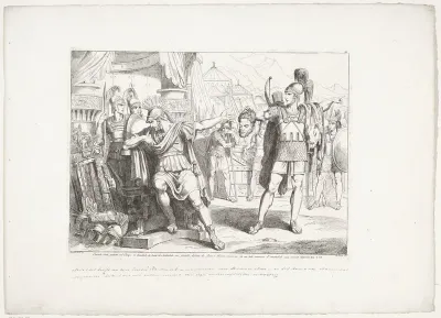 Hannibal bij het hoofd van Hasdrubal