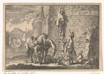 Hans Georg von Arnim-Boitzenburg ontsnapt met een touwladder uit de gevangenis van Stockholm, 1637