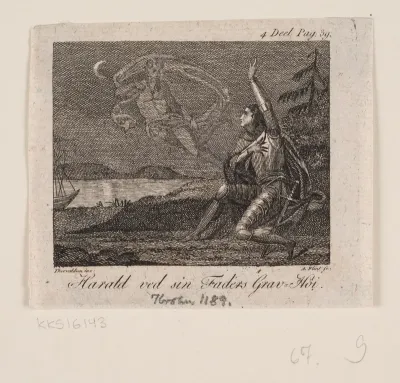 Harald ved sin faders gravhøj