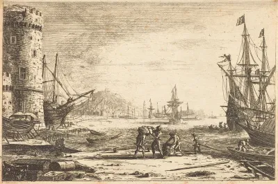 Harbor with a Large Tower (Le Port de mer à la grosse tour)