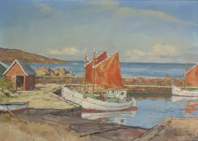 Harbour view from Sandvig, Bornholm.