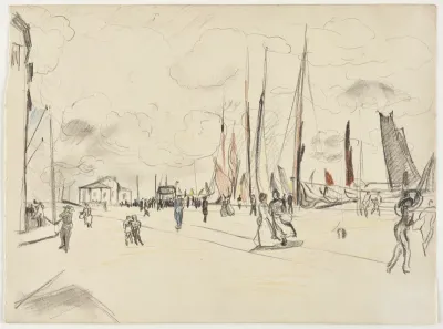 Harbour with Sailing Boat