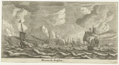 Haringbuizen op zee