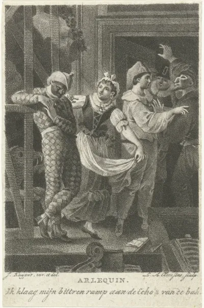 Harlekijn op het toneel