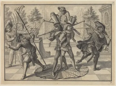Harlequin and Scaramouche Create a "Fountain"