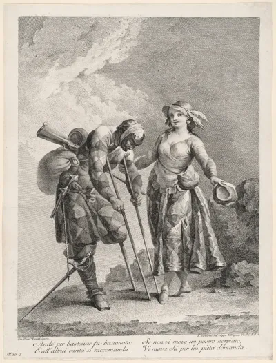 Harlequin as Crippled Soldier