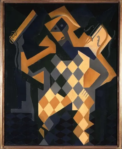 Harlequin with Violin