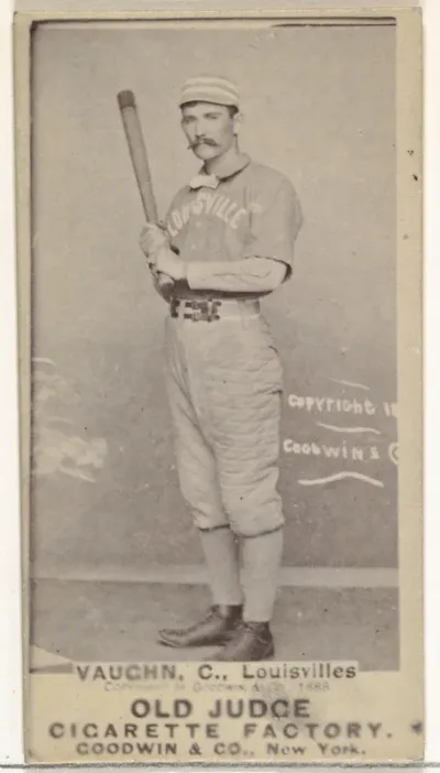 Harry Francis "Farmer" Vaughn, Catcher, Louisville Colonels, from the Old Judge series (N172) for Old Judge Cigarettes