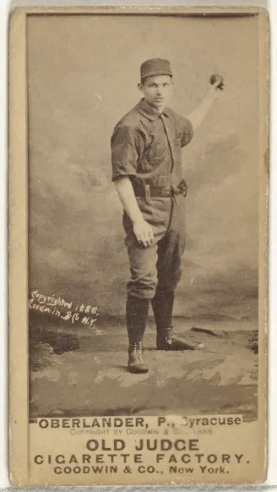 Hartman Louis "Doc" Oberlander, Pitcher, Syracuse, from the Old Judge series (N172) for Old Judge Cigarettes