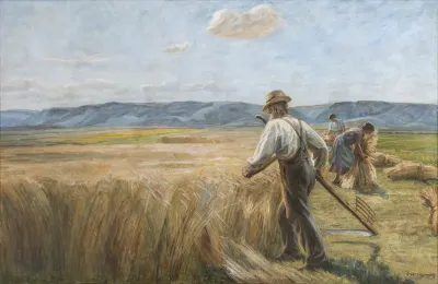 Harvest workers