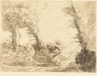 Harvesters Surprised by the Storm