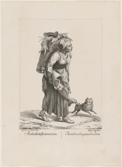 Hasenbalgkrämerinn/Revendeuse de peaux de Lièvres (Seller of Hares' Skins)
