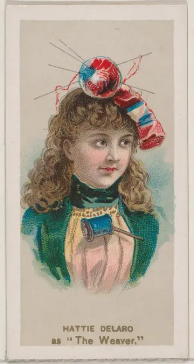 Hattie Delaro as "The Weaver," from the series Fancy Dress Ball Costumes (N73) for Duke brand cigarettes